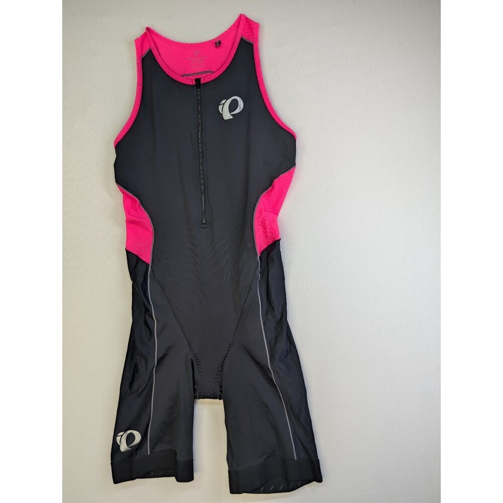 Pearl Izumi Elite Pursuit Womens Tri Suit XL One Piece Triathlon Pink Black EUC